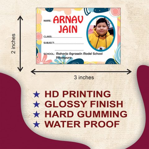 Crafty Worth Name Slip Stickers for Kids Girls School Students Notebooks Labels (Made in India) (customised) 36 pcs, 3×2 IN - alternate view