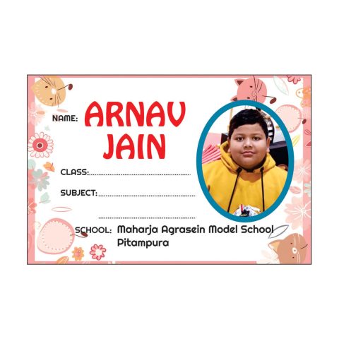 Crafty Worth Personalized Name Photo Gumming Tags with Own Photo Pick and Stick Notebook Stickers for Kids/School Book Labels Stickers (customised) 36 pcs, 3×2 IN