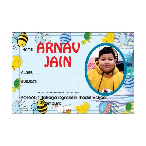 Crafty Worth Personalized Name Slip | Label Sticker | Name Sticker for School Books | Naming Slip with Your Kids Picture for School Book & Copy (customised) 36 pcs, 3×2 IN