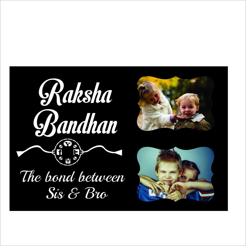 Crafty Worth |Rakhi customized photo frames with photo | customized gifts for anniversary Customized Photo Frame with Name 12x18 inch