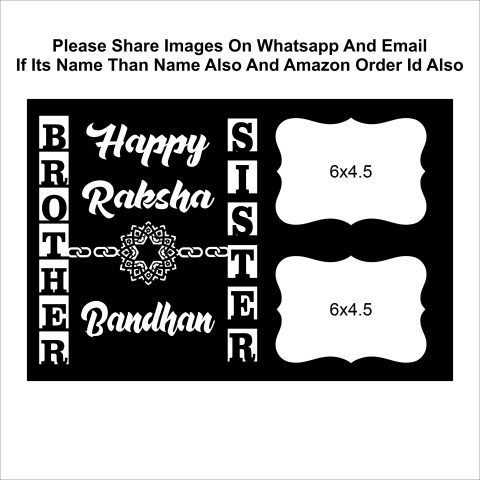 Crafty Worth |Rakhi customized frames | customized gifts for boyfriend Customized Photo Frame with Name 12×18 inch - alternate view