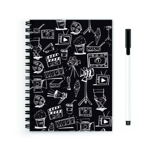 Crafty Worth reusable A5 wiro journal with Entertainment cover