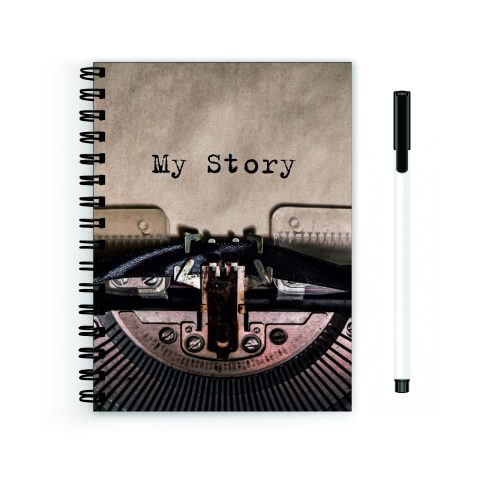Crafty Worth Reusable Wiro Spiral Unruled Notebook Diary Journal daily fitness tracking Blank Pages – A5 (Size 5.5×8)