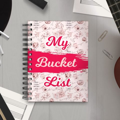 Crafty Worth Reusable Wiro Spiral Unruled Notebook Diary Journal My Travel Journal Blank Pages – A5 (Size 5.5×8) - alternate view