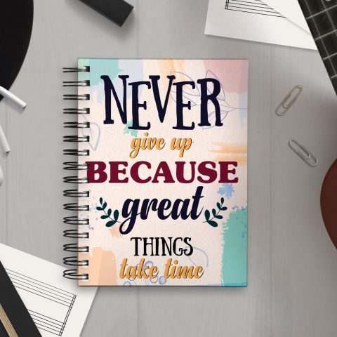 Crafty Worth Reusable Wiro Spiral Unruled Notebook Diary Journal Vintage Texture Blank Pages – A5 (Size 5.5×8) - alternate view