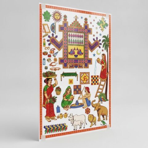 Traditional Ahoi Mata Ashtami Wall Poster - alternate view