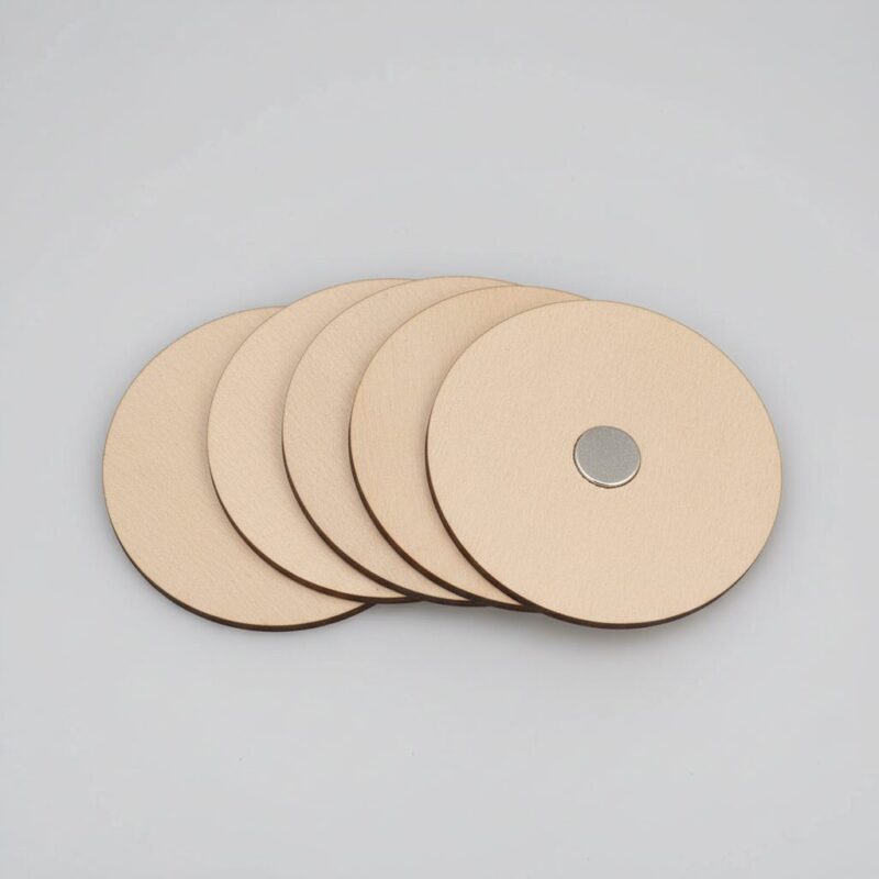 Round MDF Fridge Magnet Blanks Set