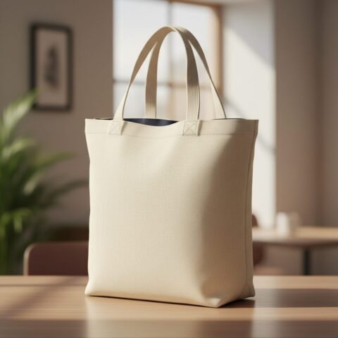 Premium Personalized Cotton Canvas Tote Bag - alternate view