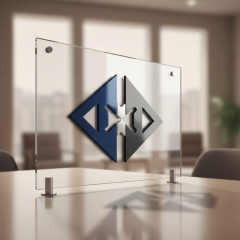 Premium Custom Acrylic Reception Logo Sign - alternate view
