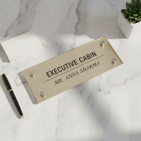 Personalized Elegant Acrylic Door Name Plate