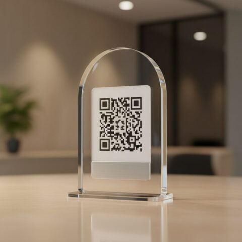 Custom Acrylic Payment QR Code Stand - alternate view