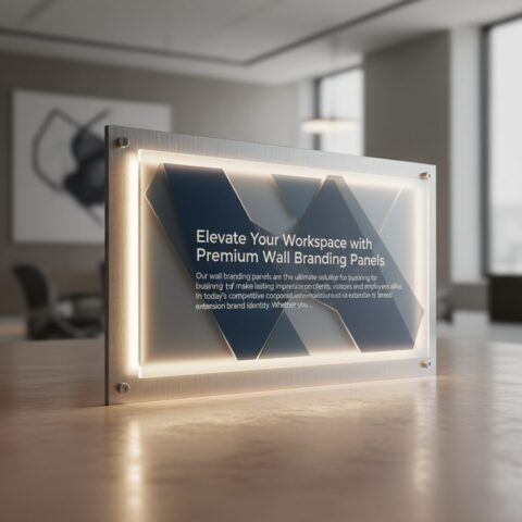 Customized Professional Wall Branding Panels - alternate view
