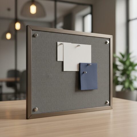 Premium Wall-Mounted Fabric Notice Board - alternate view