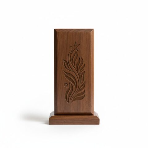 Premium Engraved Wooden Memento Award