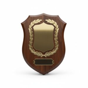 Premium Wooden Corporate Recognition Shield - corporate shields, employee awards, custom corporate shields (Corporate Gifts > Awards & Recognition > Shields) | Crafty Worth personalized gift