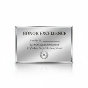 Custom Engraved Metal Award Plaque - custom award plaques, metal award plaques, corporate recognition awards (Corporate Gifts > Awards & Recognition > Award Plaques) | Crafty Worth personalized gift