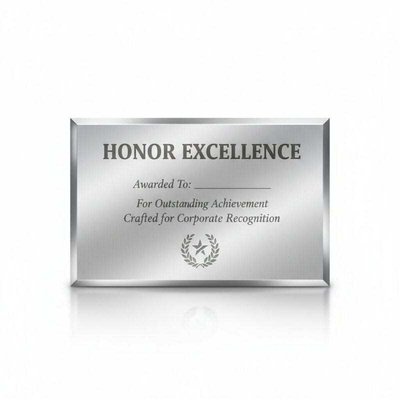 Custom Engraved Metal Award Plaque