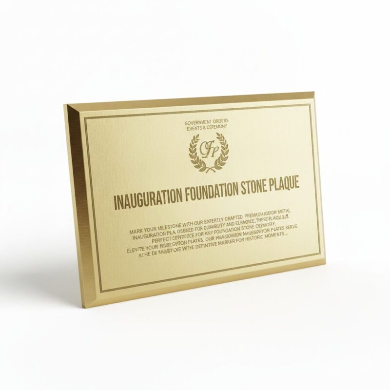 Premium Brass Inauguration Foundation Stone Plaque