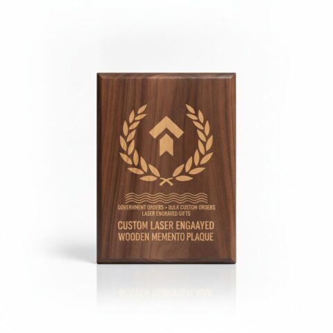 Custom Laser Engraved Wooden Memento Plaque