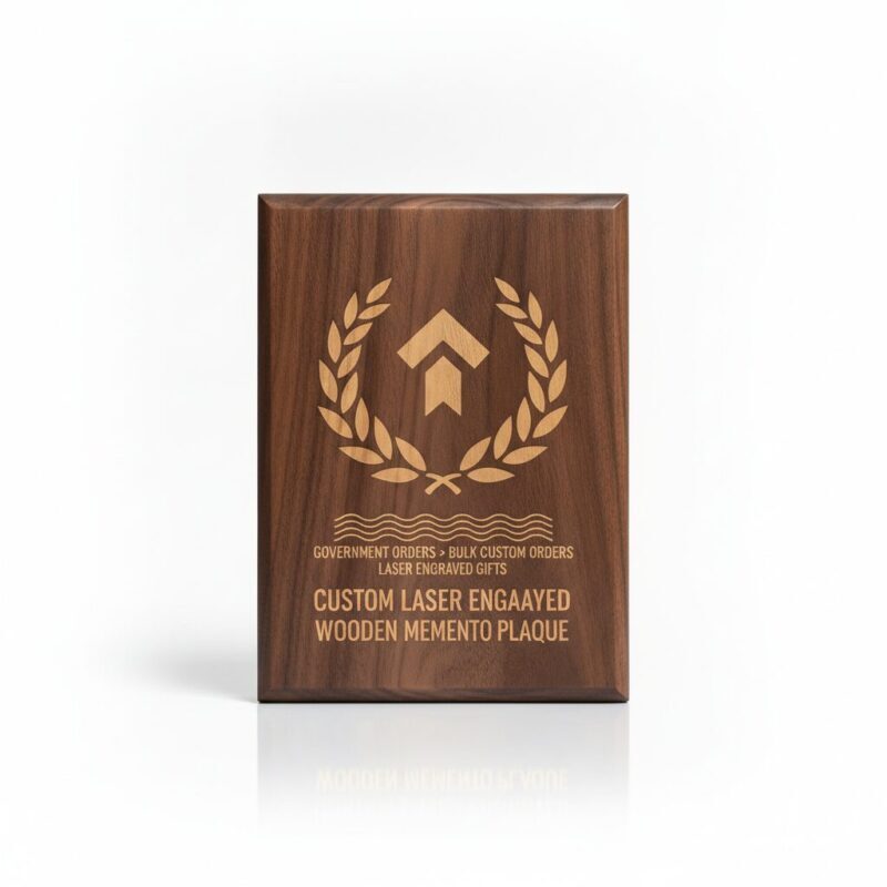Custom Laser Engraved Wooden Memento Plaque