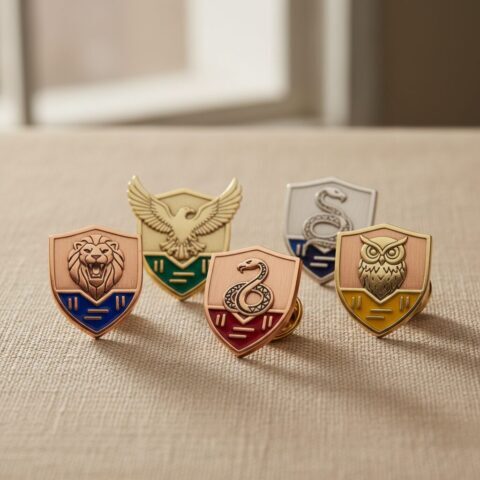 Customized Metal School House Badges - alternate view