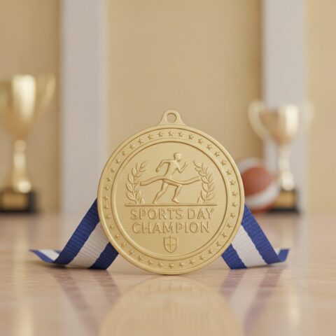 Premium Engraved School Sports Day Medals - alternate view