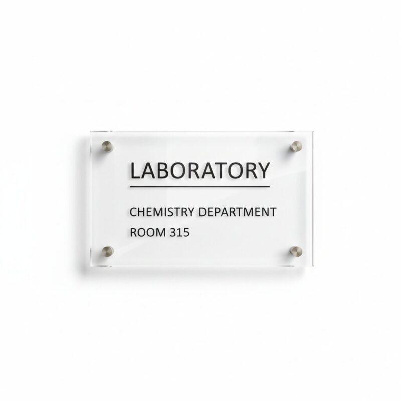Custom Acrylic Laboratory Door Sign