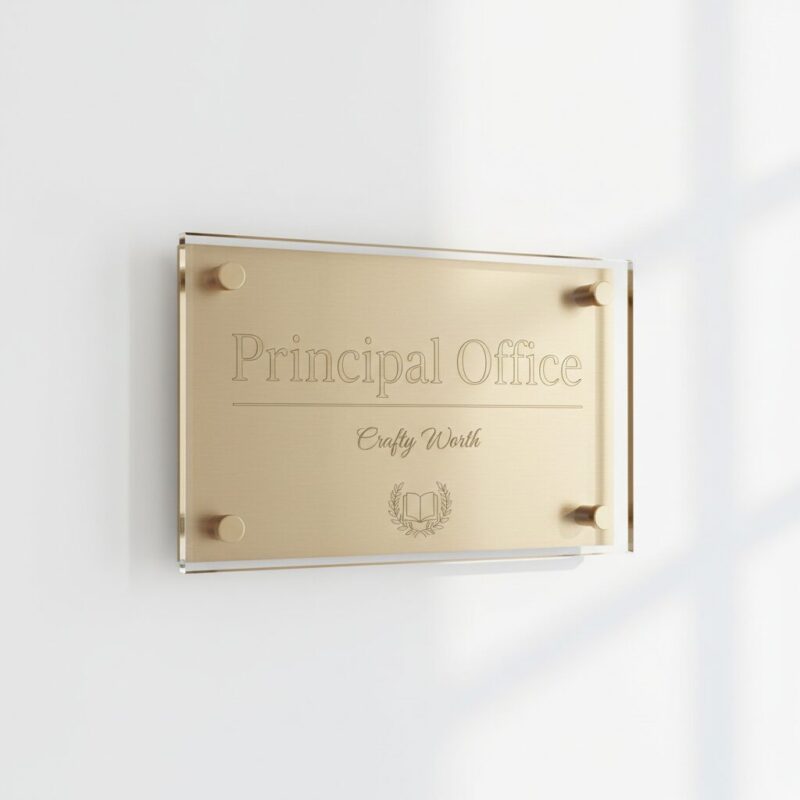 Premium Principal Office Door Signage