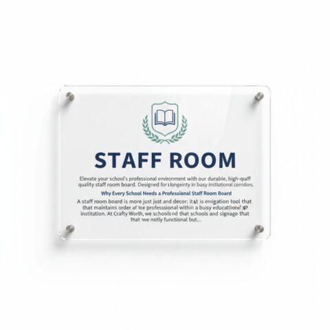 Premium Acrylic Staff Room Signage Board