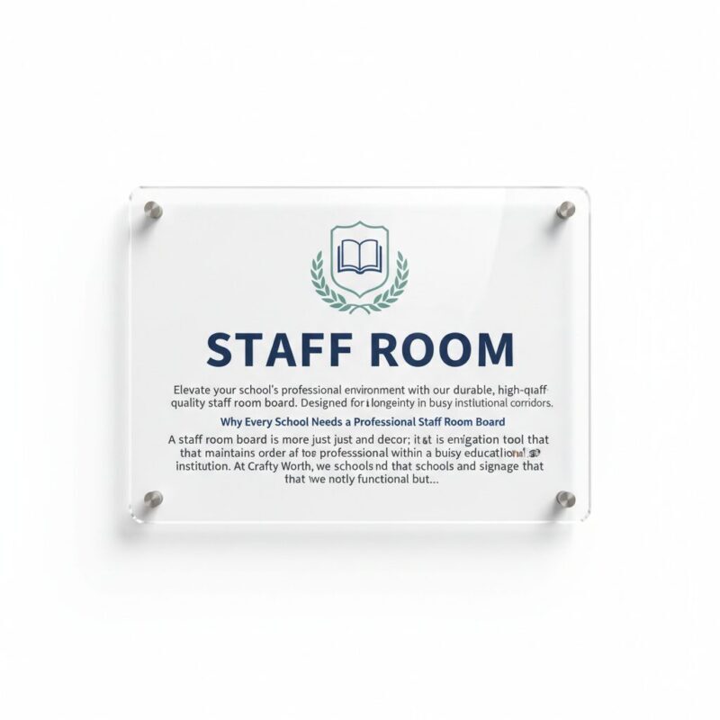 Premium Acrylic Staff Room Signage Board