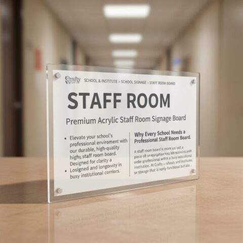 Premium Acrylic Staff Room Signage Board - alternate view