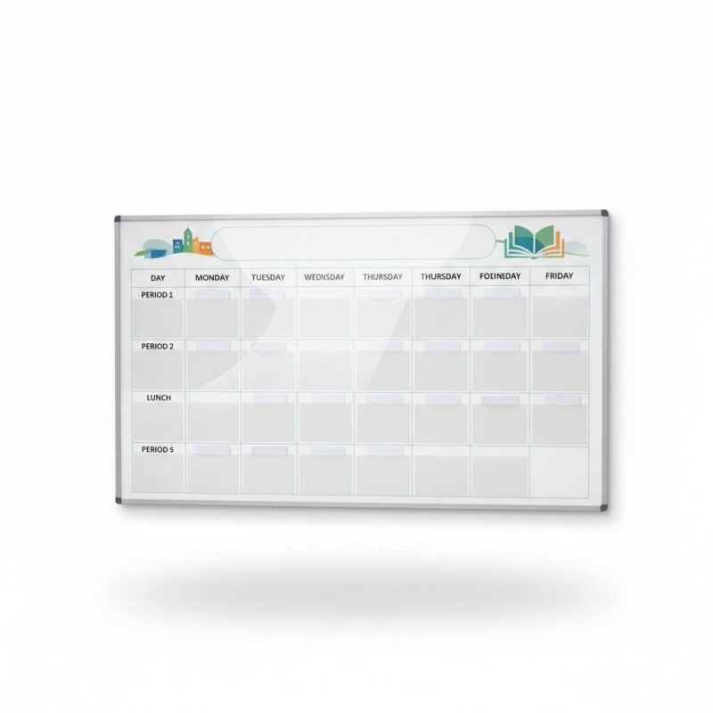Custom Wall-Mounted School Timetable Board