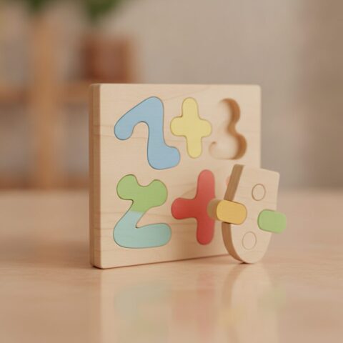 Custom Wooden Educational Learning Puzzle - alternate view