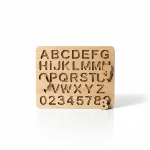 Wooden Alphabet and Number Learning Board