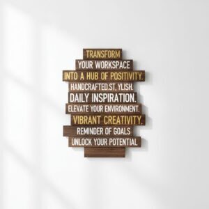 Inspirational Typography Wooden Wall Hanging - motivational wall hangings, classroom decor, inspirational wall art (School & Institute > Educational Products > Motivational Wall Hangings) | Crafty Worth personalized gift